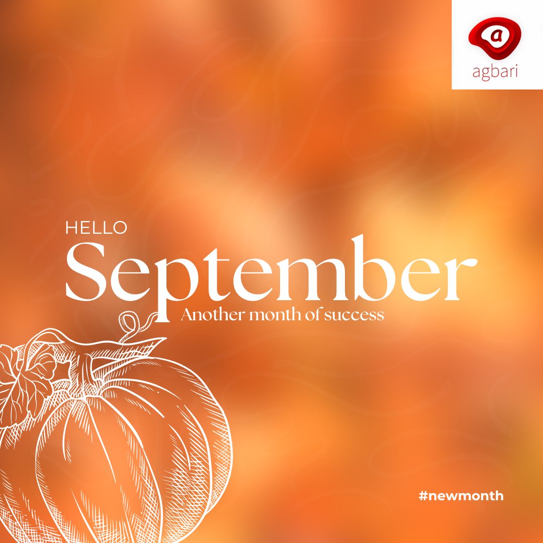 Agbari_Network's tweet photo. We are finally in the last quarter of the year.
Don't relent on your goals, you can still achieve them if you believe.
Happy New Month...
#NewMonth #Friday #fridaymorning #September1st #agbaritotheworld https://t.co/pgoOwTxDm3