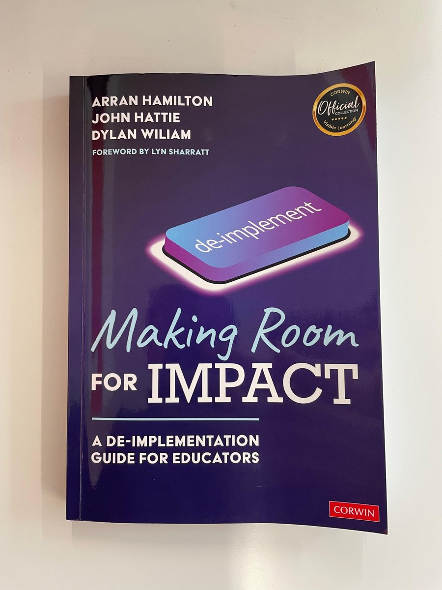 📢Standby and save the date.

We're hosting a free webinar with Dylan Wiliam and Arran Hamilton about de-implementation and making room for impact!

🗓️10th October.

Registration details to follow soon.