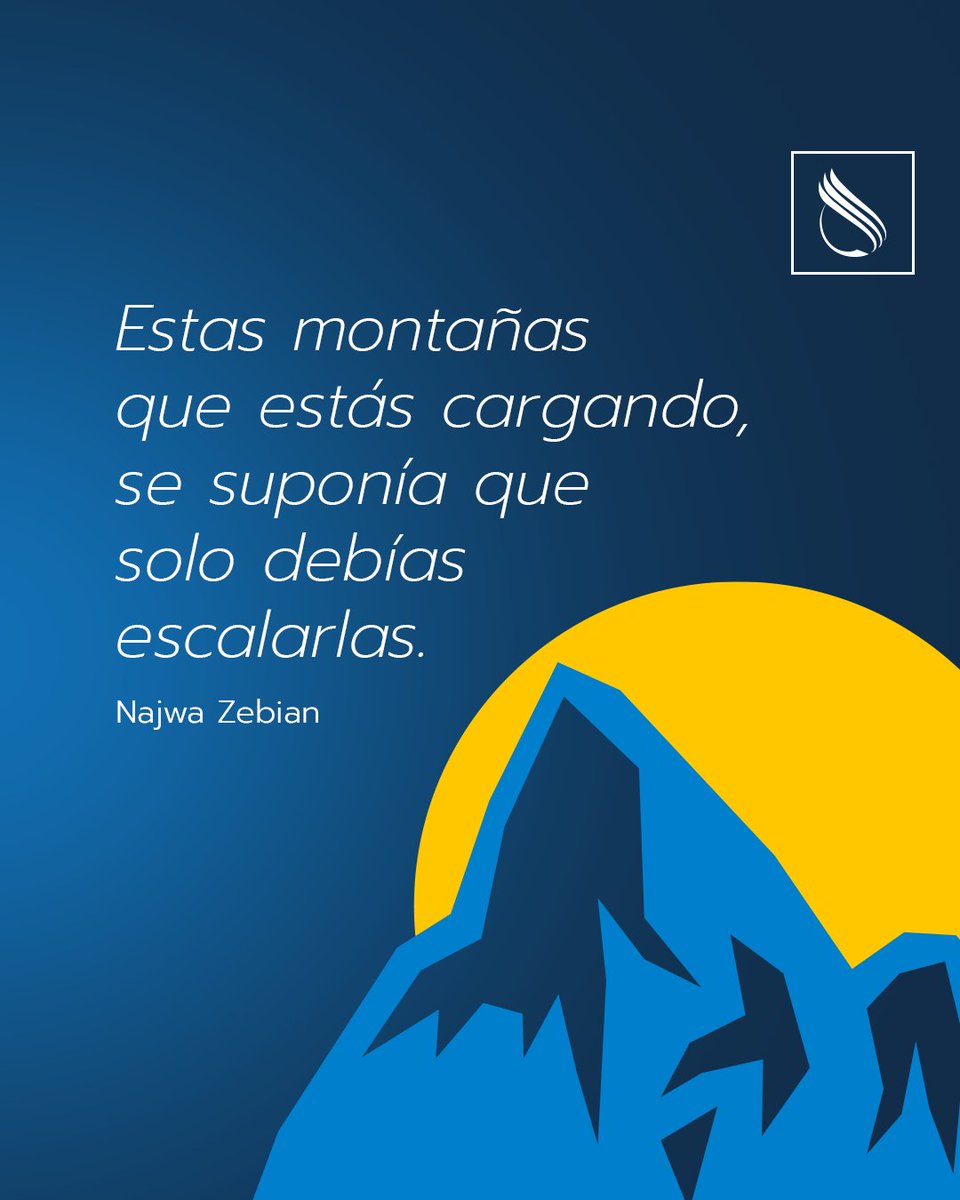 armsudamericana's tweet photo. Este mes de septiembre vamos a hablar de la importancia de cuidar la salud mental y prevenir el Burnout.

Recuerda "no cargues con las montañas que debías escalar".  💙🎗️

 ¡Que pases un hermoso #FelizSábado!

 #septiembreamarillo
 #ARMSA #ARMCares #ARMCuida #IASD https://t.co/sJNnIz6zBR