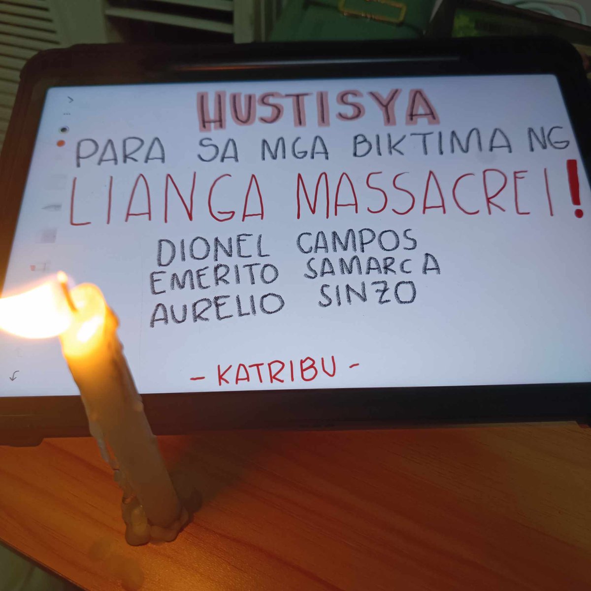 katribu_natl's tweet photo. Noong ika-1 ng Setyembre, taong 2015 ay walang habas na kinitil ang buhay nina Dionel Campos, Datu Juvello Sinzo, at Emerito Samarca sa Diatagon Village, Lianga, Surigao Del Sur. https://t.co/AVOkcO1E1z