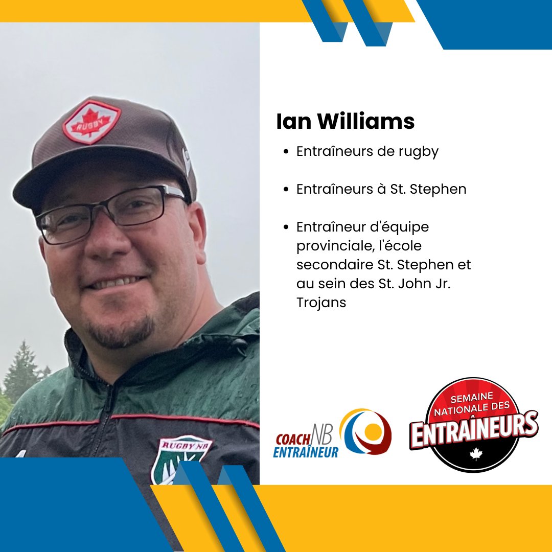 Durant la Semaine nationale des entraîneurs, EntraîneurNB mettra en vedette des entraîneurs de la province qui ont été nominés par leurs athlètes ou collègues ! Aujourd'hui, nous reconnaissons Ian Williams !