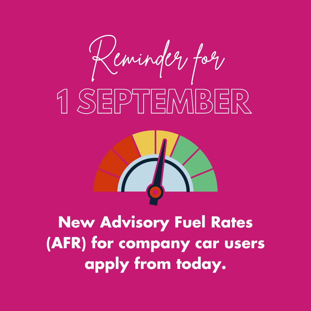 Reminder 📣

Do you use a company car?

New Advisory Fuel Rates (AFR) are now in force.

But how could this affect you?

Find out more: bit.ly/3R3G2FS

Any questions? Get in touch today.

#CompanyCar #Driving