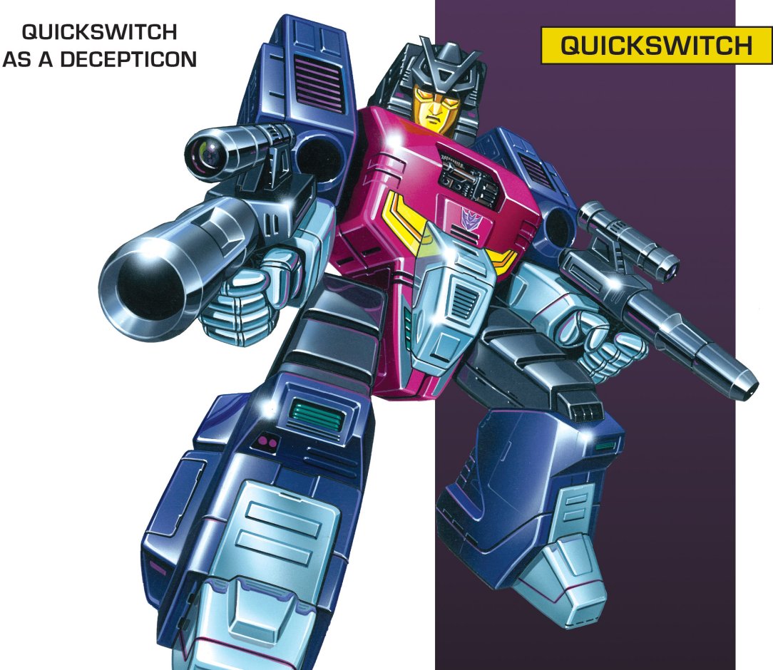 SixoTF's tweet photo. NEW SOURCE COUNTDOWN! Here's G1 Quickswitch as a Decepticon - also known as 'KILLSWITCH' or 'HEXADEATHIMAL'! Just one of several amazing #Transformers concepts that were never made, here --> https://t.co/YQDdWhnYAe https://t.co/vxcOP9Xj0q