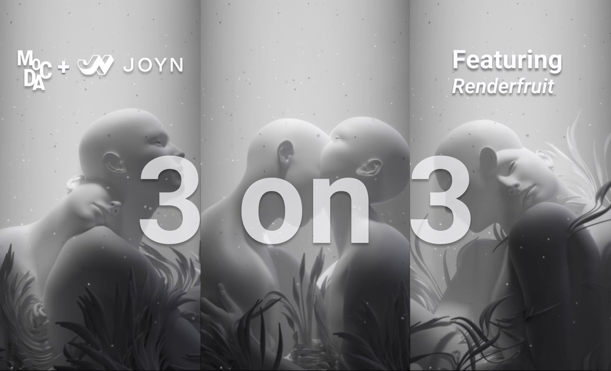 Joyn (@joynxyz) on Twitter photo 3 on 3 is now LIVE on Joyn - created by <a href="/MOCDA_/">MoCDA: Museum of Contemporary Digital Art</a>, this series offers a fresh perspective on artist spotlights!
Their first guest is <a href="/renderfruit/">RENDERFRUIT</a>, a creative director and visual artist specializing in 3D and animation in web3.
Link β 3 on 3 is now LIVE on Joyn - created by <a href="/MOCDA_/">MoCDA: Museum of Contemporary Digital Art</a>, this series offers a fresh perspective on artist spotlights!
Their first guest is <a href="/renderfruit/">RENDERFRUIT</a>, a creative director and visual artist specializing in 3D and animation in web3.
Link β