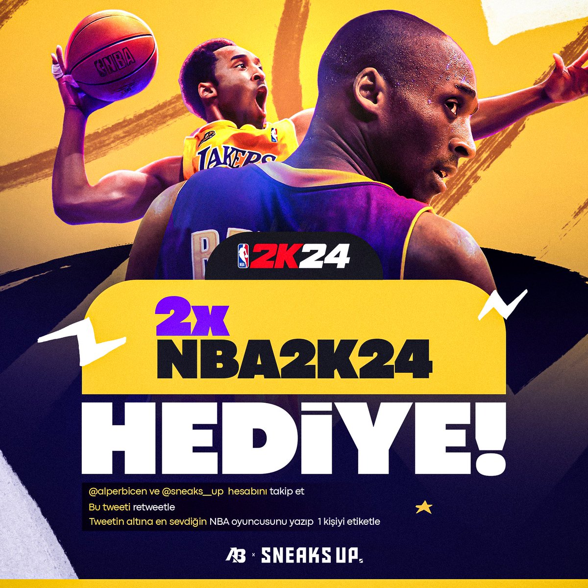 AlperBicen's tweet image. 🎁 2x NBA 2K24 (İstediğin platformda) hediyesi! Katılmak için: 
- @sneaks__up &amp;amp; @AlperBicen hesaplarını takip et. 
- Bu tweeti retweetle. 
- Tweetin altına en sevdiğin NBA oyuncusunu yazıp 1 kişiyi etiketle.  

Bitiş tarihi: 12.09.2023 - 20:00 | Herkese bol şans.