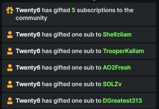 Twenty6TV's tweet photo. congrats to the giveaway winners @thaitanical @Ch33se_91 and @AnonymousGTV 

and a special shout out to @Wyleekylee1 for bypassing her giveaway for others to win

ohh we still live getting drunk 
https://t.co/t2CZiWyanA
41 subs today?!?!!?!!? https://t.co/z04BbGVglV