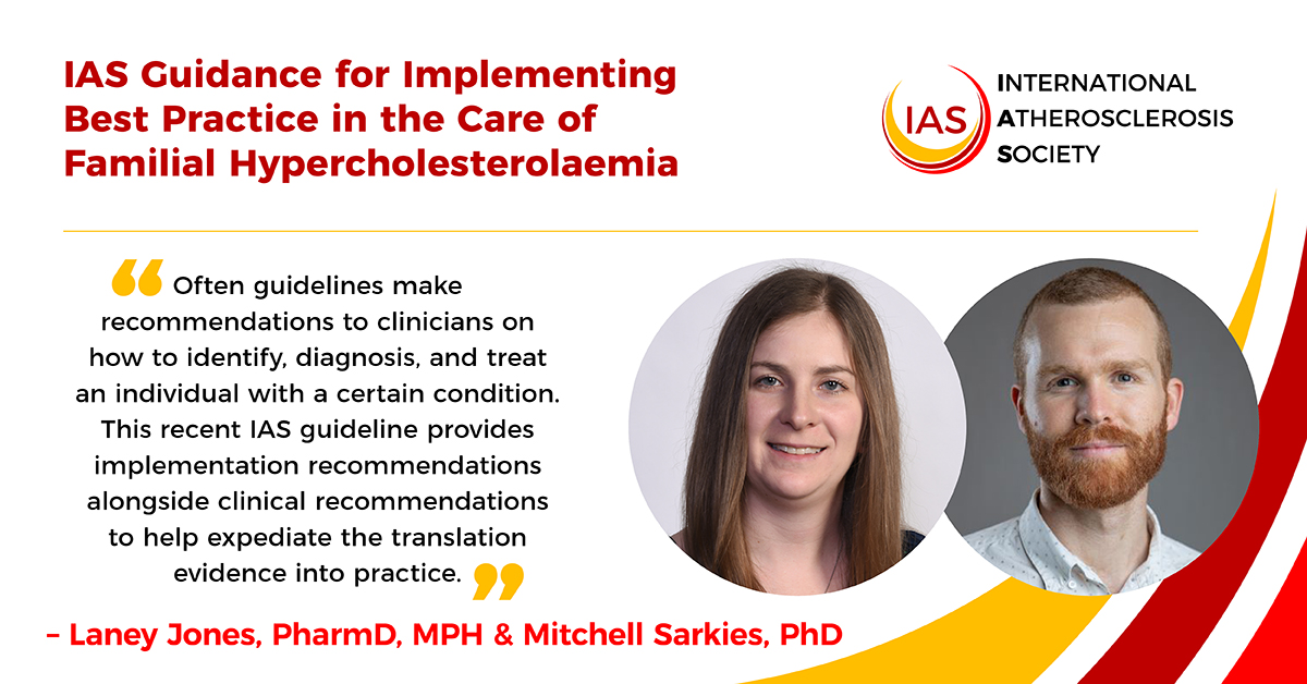 International Atherosclerosis Society (IAS) (@atherosociety) on Twitter photo Laney Jones, PharmD, MPH, & Mitchell Sarkies, PhD, point out that IAS' new FH guidance doesn't just provide clinical recommendations, but practical applications as well.
Read the full guidance here: go.nature.com/3Do8YQR Laney Jones, PharmD, MPH, & Mitchell Sarkies, PhD, point out that IAS' new FH guidance doesn't just provide clinical recommendations, but practical applications as well.
Read the full guidance here: go.nature.com/3Do8YQR