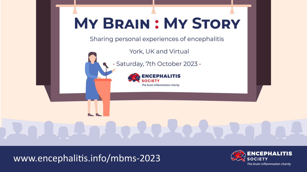 Not got your ticket for My Brain: My Story yet? Join us either in person, in York, or virtually. Come along and listen to the experiences of people who have been directly or indirectly affected by #encephalitis. Get your tickets 👉 bit.ly/47oPVDL