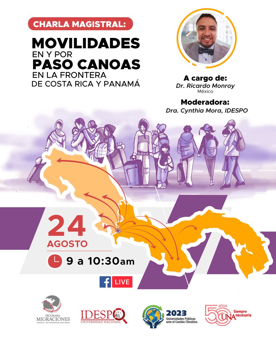 comunidadUNACR's tweet photo. ¡La U Pública, una vez más trabajando en la solución de los problemas país! Es el caso del análisis sobre las Movilidades en la frontera entre Costa Rica y Panamá, un evento virtual organizado por #IDESPO-UNA. Si te perdiste esta charla, podés recuperarla en: https://t.co/LMc3U4GGnM
