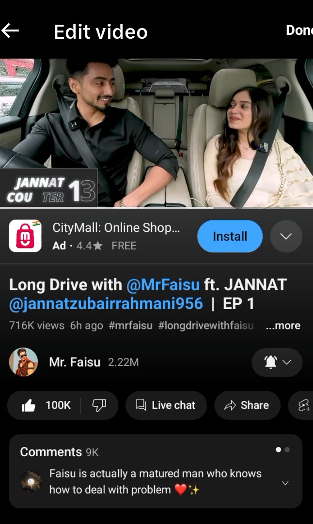 angel_fj19's tweet photo. Finallyyyyy 100k it isss! 
I'm in lovee with this wholee video yaarrrr 35min 50s besttt time hai humari life ka Alhamdulillah ♡
. 
LONG DRIVE WITH MR FAISU https://t.co/sL3z4bYw2Y