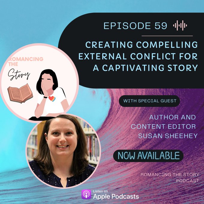 SusieQWriter's tweet photo. I was on the latest Romancing the Story podcast this week! Listen in on crafting compelling external conflict to create captivating stories!
I'm so excited!

https://t.co/UizYrYSQMR

@RomancetheStory
#writerslife #RomanceReads #PerfectYourCraft #KnowTheWhy https://t.co/RaoIEmJDSx