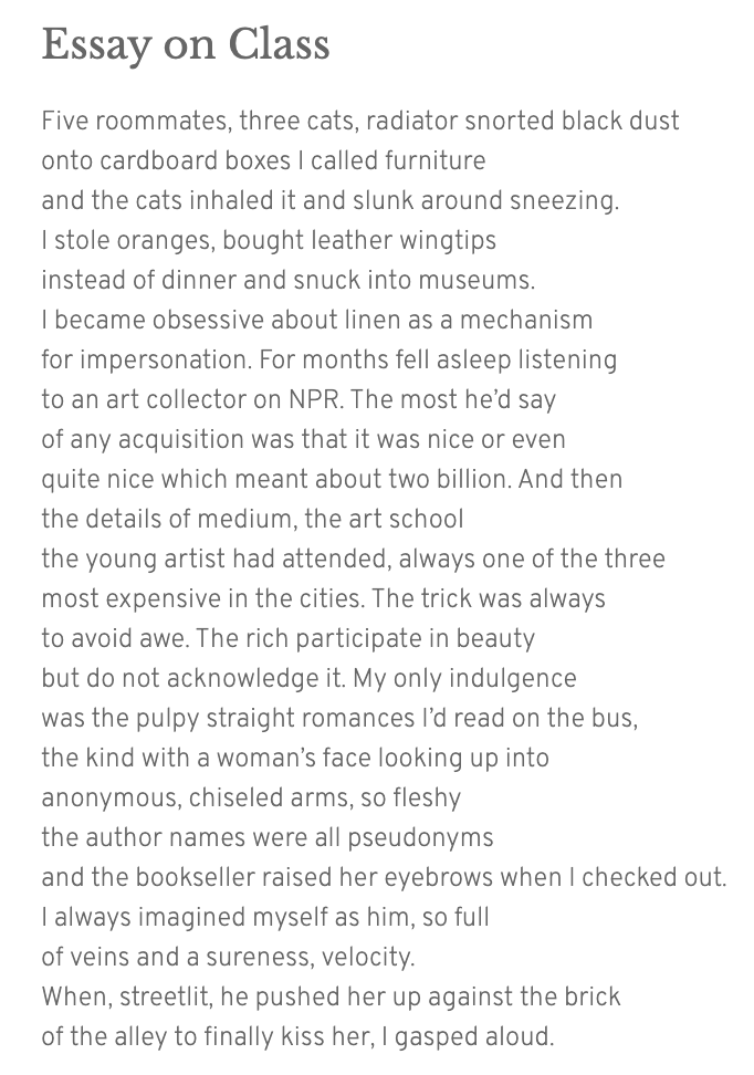 gaiarajan's tweet photo. new poem in @FrontierPoetry! here's "Essay on Class": https://t.co/NazIOCMq27