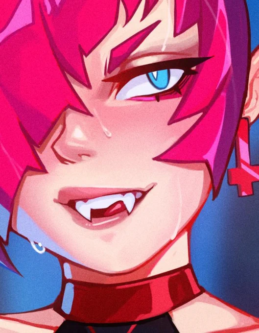 his fangs get hella long when he's hungry 😳

Alternate and 5 page comic over at his "onlyfangs"

https://t.co/XBELtoJiUP 