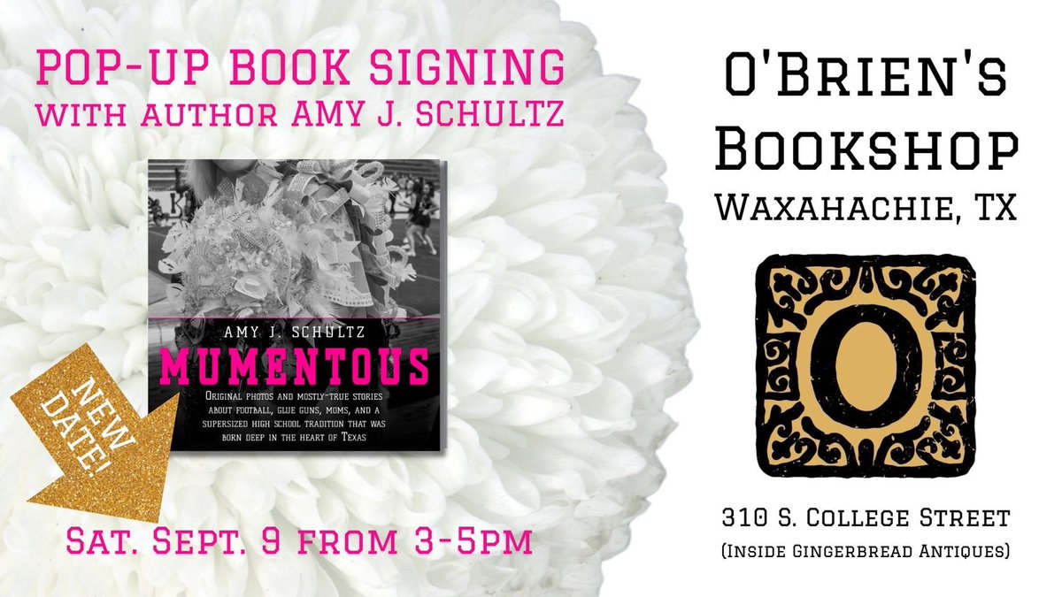 While we don't have any blogs popping up on the #LoneStarLit Tour of MUMENTOUS today, there IS a pop-up Author Meet & Greet #OBriensBookshop. Hop over to get your autographed copy (GREAT for gifting) + TODAY, read #bookreviews & enter the #giveaway! bit.ly/LSLLMumentous