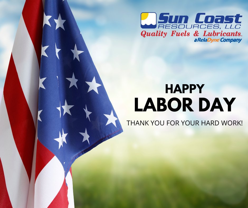 Happy Labor Day! Enjoy your long weekend! Stay safe!

#suncoastdelivers #HappyLaborDay