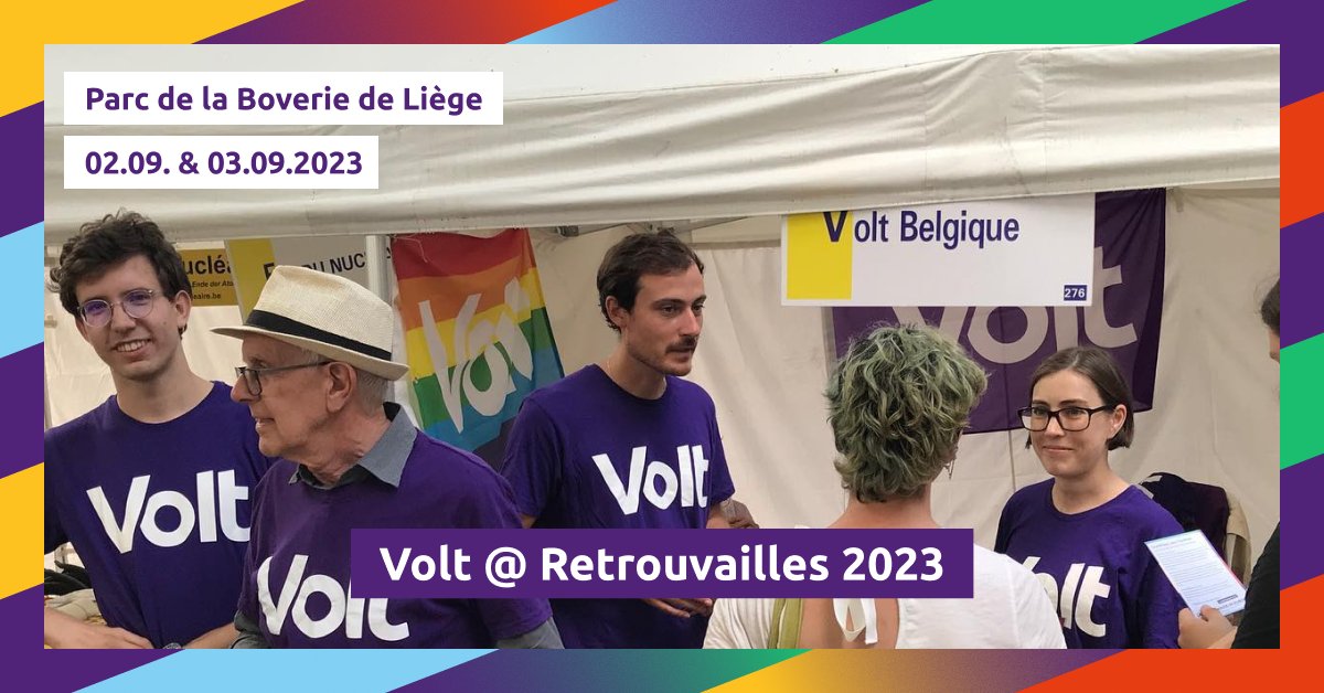 VoltBelgium's tweet image. Nous sommes ravis de participer une fois de plus aux #Retrouvailles dans le magnifique Parc de la Boverie de #Liège. Les samedi et dimanche 2 et 3 septembre, vous trouverez Volt Belgique au stand 313 dans la zone &quot;Société &amp;amp; Solidarité&quot;.