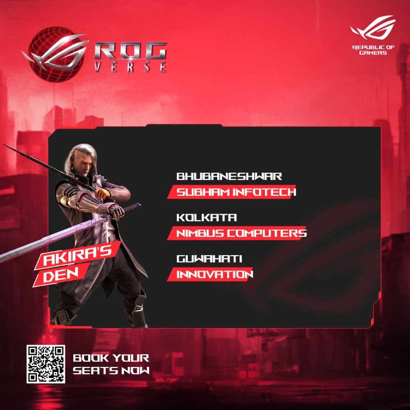 ASUS_ROG_IN's tweet photo. If you've spotted the ROGverse closest to you and if you are the ultimate gamer, come experience true gaming!
Book Your Seats Now!!!
#ROGIndia #GamingZone #ROGVerse #FreedomToGame #ROG #ROGExclusiveStore