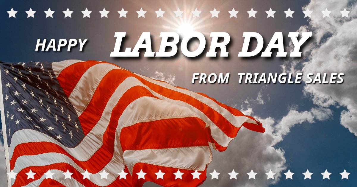 TriangleSalesKC's tweet photo. We hope you have a safe and happy Labor Day weekend with your friends and family!

Triangle Sales will be closed Monday, September 4th in observance of Labor Day. https://t.co/G6s55G2zW5
