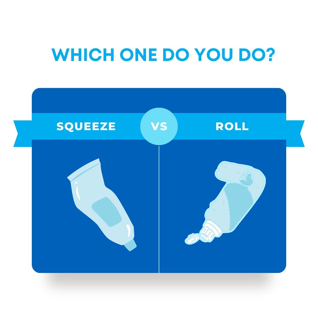 MainStDental_'s tweet image. Roller or squeezer? Share your toothpaste style! 😄 How do you get that last bit out? #ToothpasteHacks #MorningRoutine