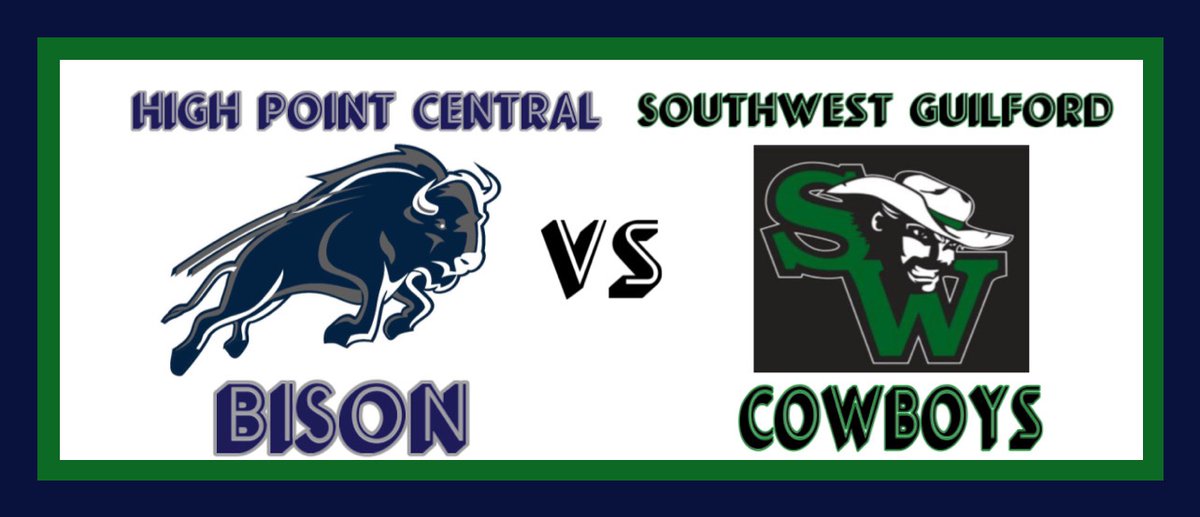High Point Central Football (@hpcbisonfball) on Twitter photo It’s GAMEDAY!!!! Come out and support our High Point Central Bison Football Team for our Home Opener as we take on the Southwest Guilford Cowboys at Simeon Stadium. Kickoff is at 7pm!! <a href="/hettenm/">Mike Hettenbach</a> <a href="/coach_doak/">coach Chuck Doak</a> <a href="/MikeCook0811/">Mike Cook</a> It’s GAMEDAY!!!! Come out and support our High Point Central Bison Football Team for our Home Opener as we take on the Southwest Guilford Cowboys at Simeon Stadium. Kickoff is at 7pm!! <a href="/hettenm/">Mike Hettenbach</a> <a href="/coach_doak/">coach Chuck Doak</a> <a href="/MikeCook0811/">Mike Cook</a>