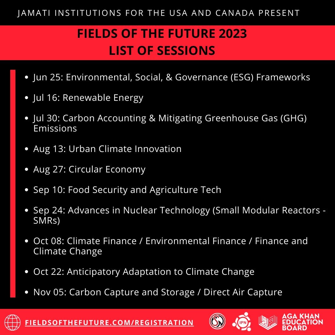 akebsw's tweet photo. Fields or the Future Team is excited to announce Episode 6 - Food Security &amp; Agriculture Tech led by Dr. Mywish Maredia. Jamati members of all ages are welcome!

Sunday, September 10th at
1 p.m. ET | 12 p.m. CT | 10 a.m. PT
Register: https://t.co/Bo7MKXDqg8 https://t.co/BvOxroJoi6