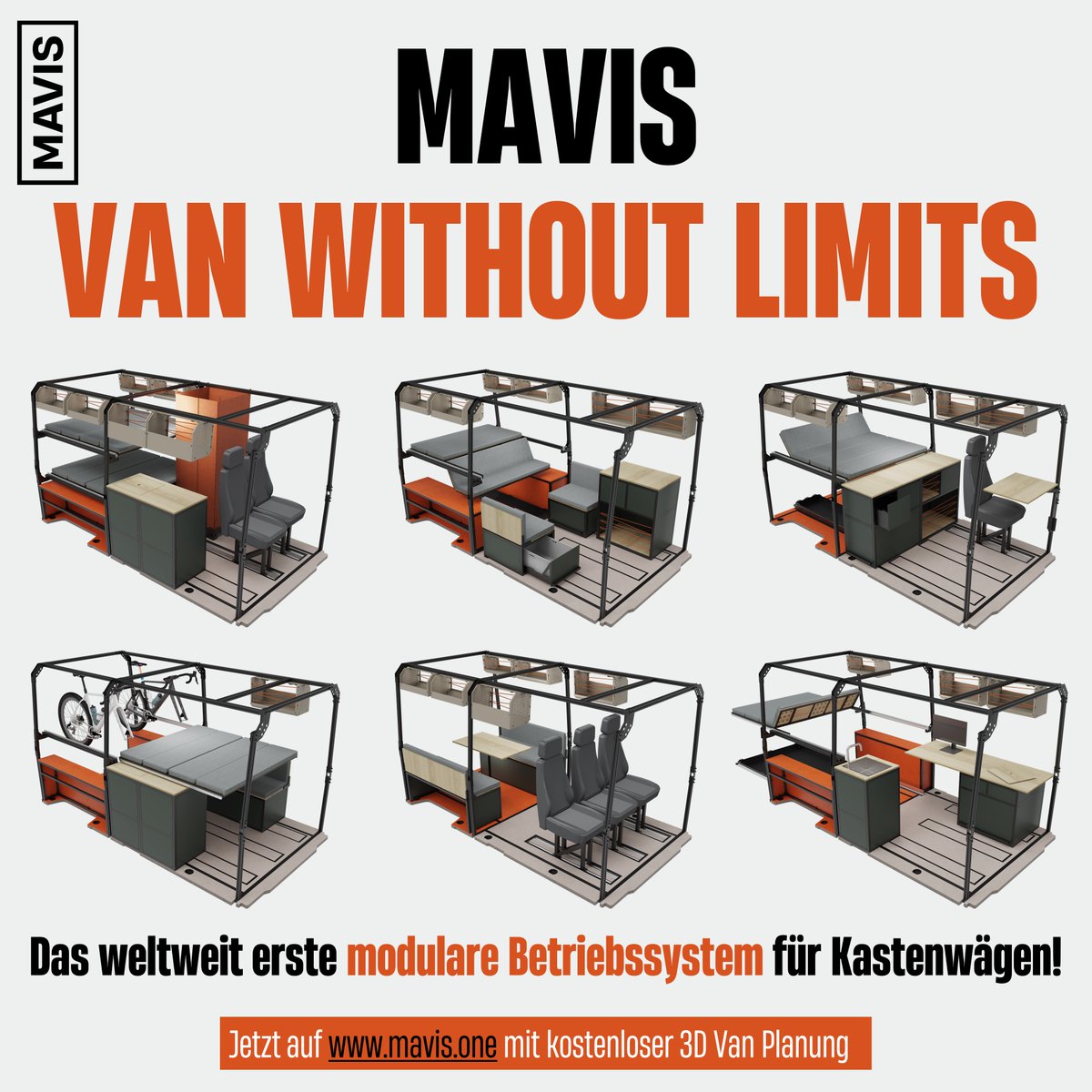 MAVIS_Vans's tweet photo. Wir stellen vor: das weltweit erste modulare Betriebssystem für Vans. Individuell, flexibel und vor allem einfach. Jeden Tag ein neuer Van. Ganz nach deinen Wünschen und Anforderungen.

https://t.co/fdyd3RqPIy

#mavisvans #vanlifeideas #vanlifeproject #outboundliving https://t.co/tbCoo46loV