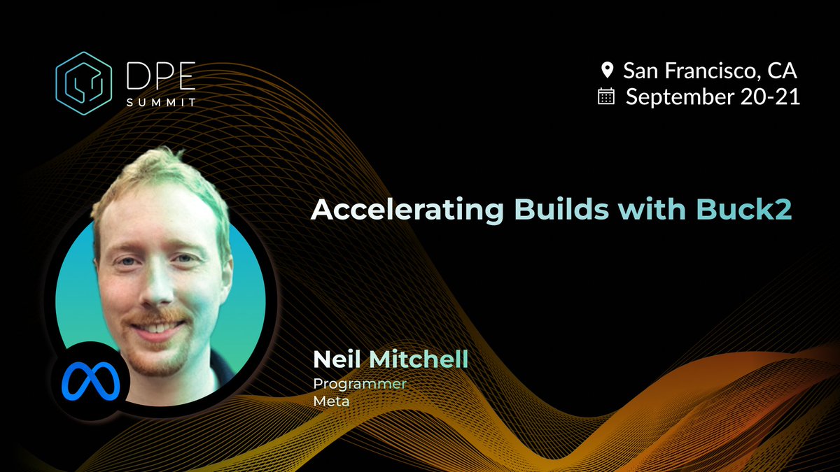 dpesummit's tweet image. Get the latest #DeveloperProductivityEngineering tools 🔨 and tactics at #DPESummit23! Need an example? Hear how @Meta programmer @ndm_haskell uses #Buck2 and why #softwaredevelopers using Buck2 end up producing meaningfully more code.
This year’s summit will take place…