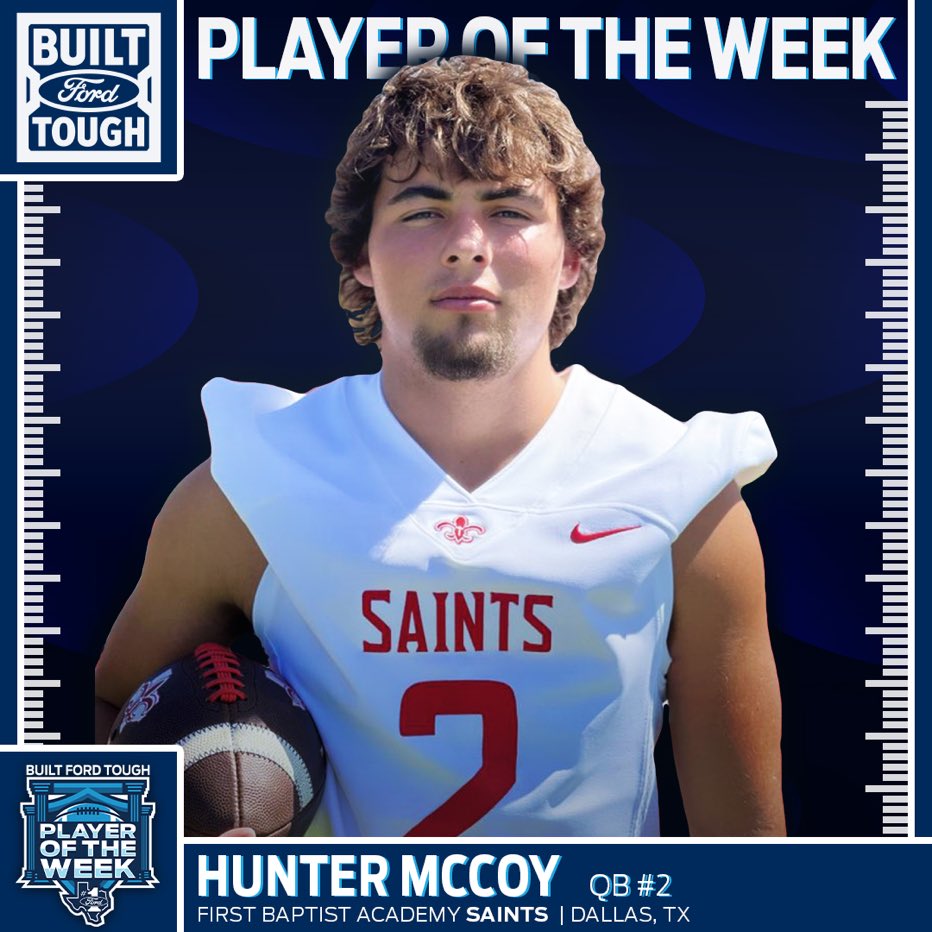 Honored to be named built Ford tough player of the week!!!!