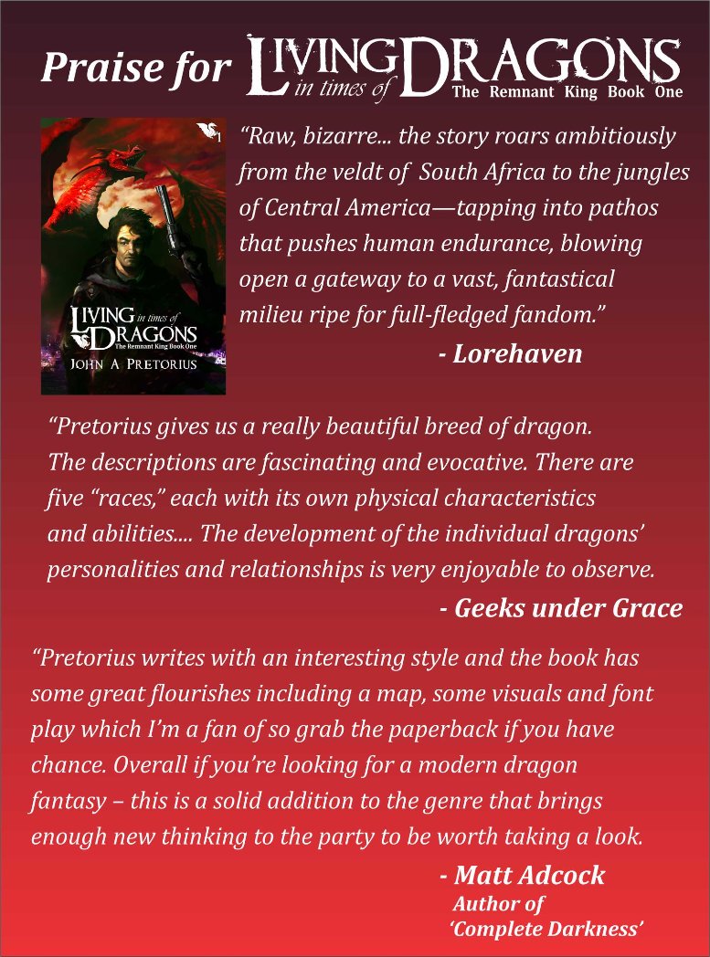 JohnAPretorius1's tweet photo. Roger was a normal man.
A widower.
A father.
He then became the prey of dragons.
The start of a dark journey like no other...
#kindle #darkfantasy #noir #WritingCommunity #octoberread #amwriting #amwritingfantasy
#AuthorsOfTwitter https://t.co/OZSmAewYzm