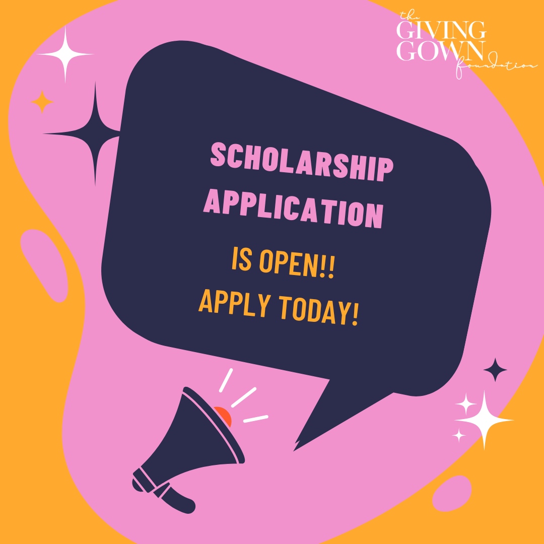 Our Scholarship for Houston area graduating seniors is OPEN! We encourage all Houston area senior girls to apply today!! Application deadline is January 15, 2024! Visit our website for more info: givinggown.org/scholarship #GivingGown #MoreThanADress #Scholarship #Empower