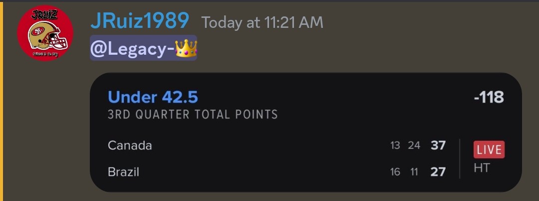 gamblinggoat902's tweet photo. @jose_ruiz89 &amp; @PhishyyPicks
Started the morning off lighting up the live section over at @LegacySports101 discord.

#GamblingX https://t.co/R88L8ZmVbY