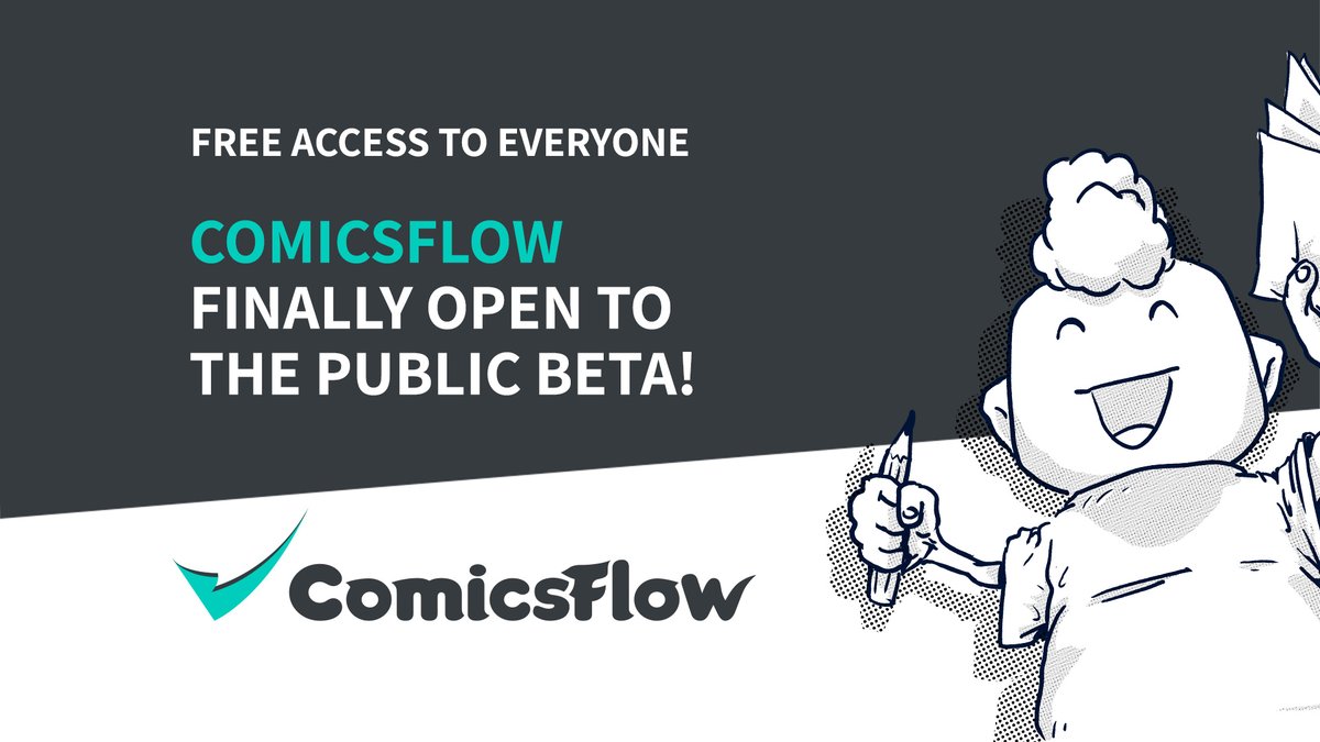 Finally #ComicsFlow is in open beta, giving free access to all users! 
Time to give it a try and share #ComicsFlow to all your friend artists and cartoonists!  
comicsflow.com/app/ 
#makingcomics #comics #PleaseRT #RetweeetPlease #EarlyAccess #freetool #arttool #free