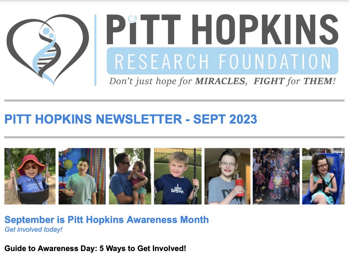 Kicking off Pitt Hopkins Awareness Month with all the latest #PittHopkins news packed into one place -- check out our latest newsletter here ⬇ pitthopkins.org/wp-content/upl…