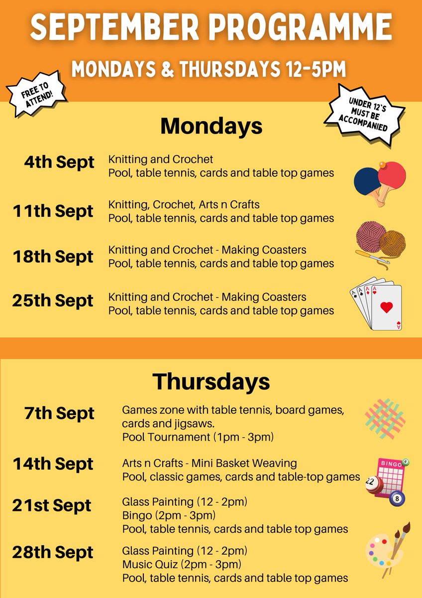 September be looking like this 👇down at Priory Court Community Living Room, E17 5NB. Plus free refreshments, wifi and hang out space #Free17 #e17 #walthamstow #community