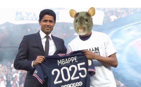 ApoLMC_'s tweet photo. Y AHORA QUE HAGO? RATA @KMbappe #Mbappé https://t.co/k9SCXWPzwL