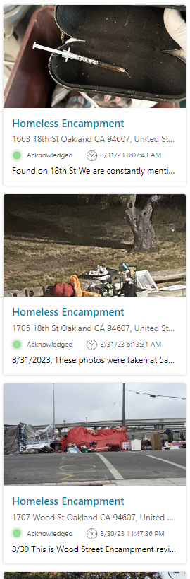 IsaRAWR_'s tweet photo. @OakDOT
looks like there are a ton of submissions for the same thing on Oak311 and does not seem like any of them are receiving attention... anyone looking at these or are all the acknowledged requests just automated responses...

@MayorShengThao @Oakland https://t.co/BoP9eAXRZw