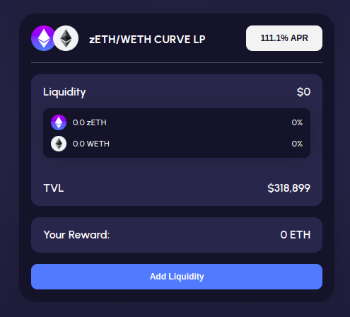 ZackZeroLiquid's tweet photo. 🔥 That's some juicy APR right there folks! 🔥

👇You can provide zETH/WETH liquidity here 👇

https://t.co/tAUMTcBdvy https://t.co/IoDH5SBHG6