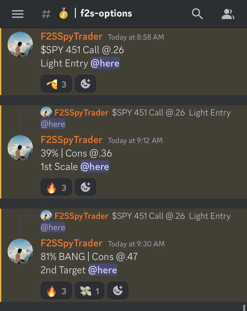F2SSpyTrader's tweet photo. That Completes Another Perfect Week 

10 Wins 0 Losses to End the Week with a 100% Win Rate and Heater Extends Longer ✅

Perfect Start to September Caught ⬇️
• $SPY 451 Call 177% in 9 Minutes 
• $SPY 451 Call 81% for Reversal 

$SPX // $QQQ // $BTC // $AAPL https://t.co/ektTBz9TKk