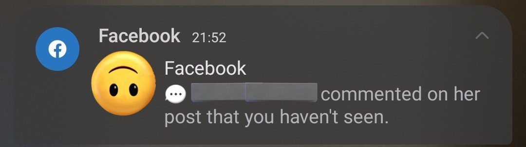 What on earth made you think I'd care, Facebook notification??!