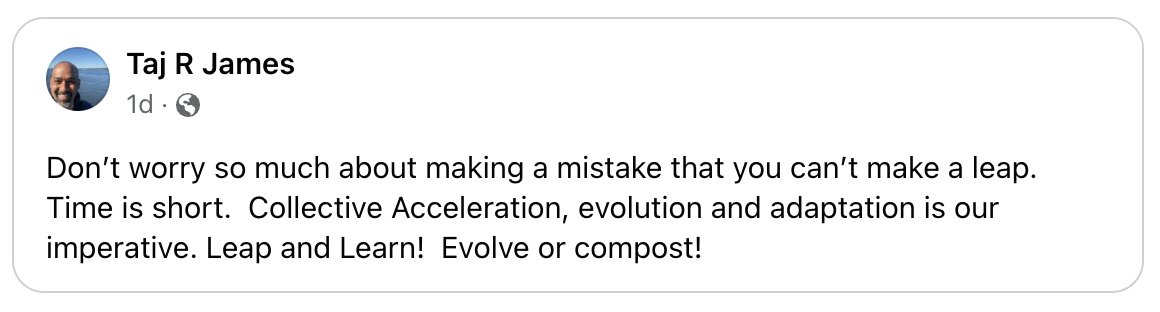 MSConthemove's tweet photo. Happy September. New month, new opportunities to evolve! As our co-founder @tajjames says, "Don't worry so much about making a mistake ... Time is short ... Leap and Learn!" #SeptemberEvolutions #LeapAndLearn https://t.co/mCXWpAopb5