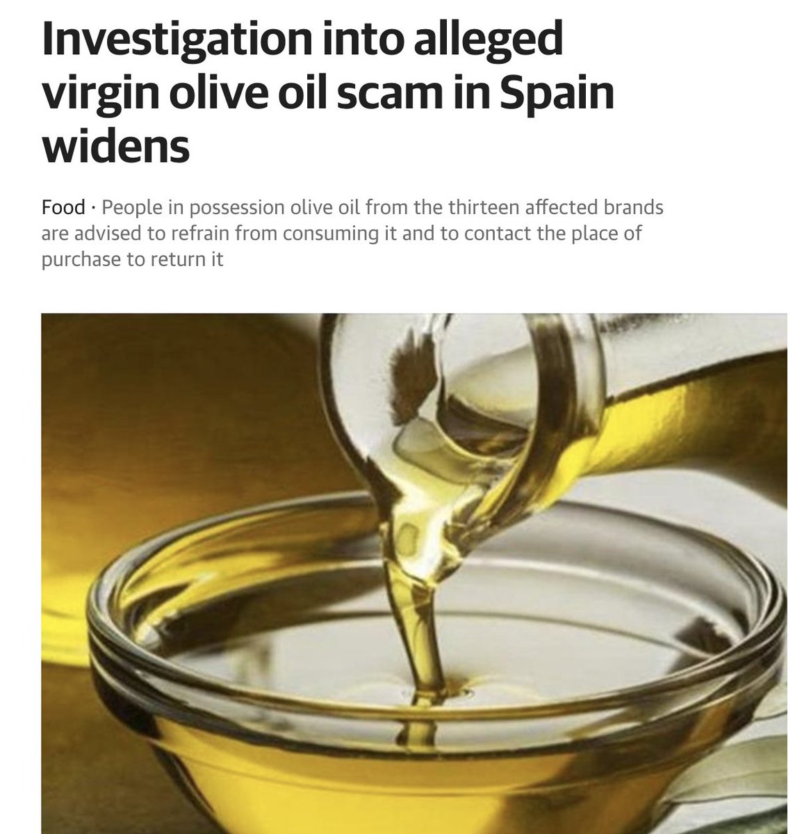 according to some reports, up to 70% of olive oil is fake, adulterated with cheap soybean and sunflower oils

just cook with beef tallow, coconut oil or butter