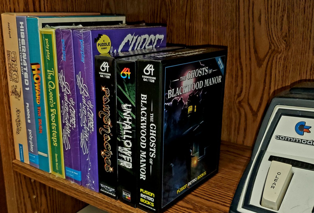 Wooo!  - Got my Ghosts of Blackwood Manor today! I put it on a shelf with some of the greatest games ever produced! Thanks Stefan :-)😁 <a href="/8bit_era/">Stefan Vogt</a> <a href="/RetroFusion/">Retro Fusion</a>