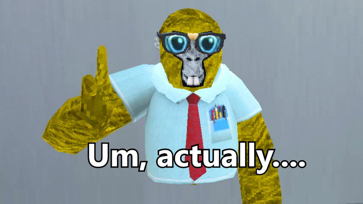 When someone tries to tell you that Gorilla Tag isn’t the greatest VR game ever 🤓