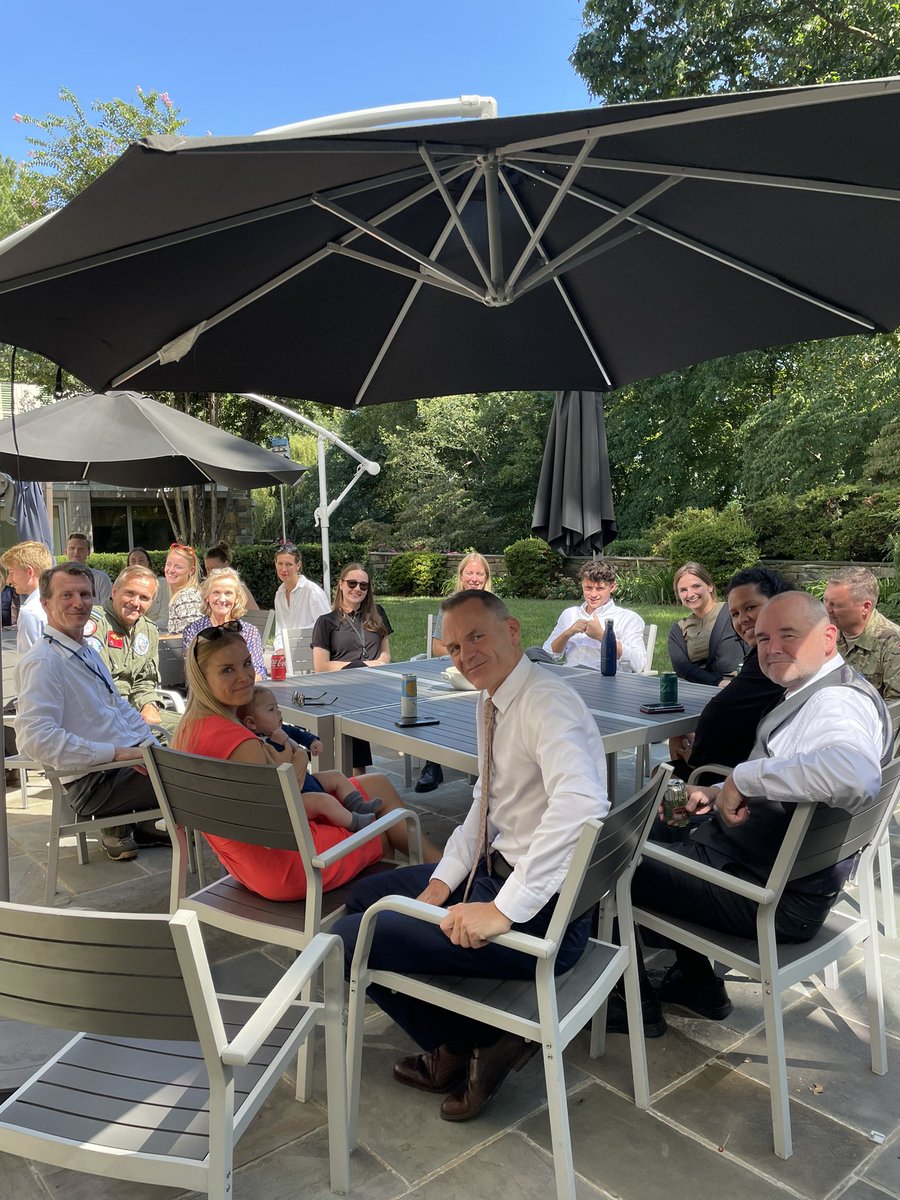 DKambUSA's tweet photo. Great first day as Denmark’s Ambassador Designate to the US! Got an overview of upcoming engagements, had a great meeting with Rory Moss &amp; Sarah Sinovic from @rockwoolna and I had the pleasure of being part of a Friday hangout in the Embassy garden. Happy to be here! https://t.co/ga1Jc33p7M