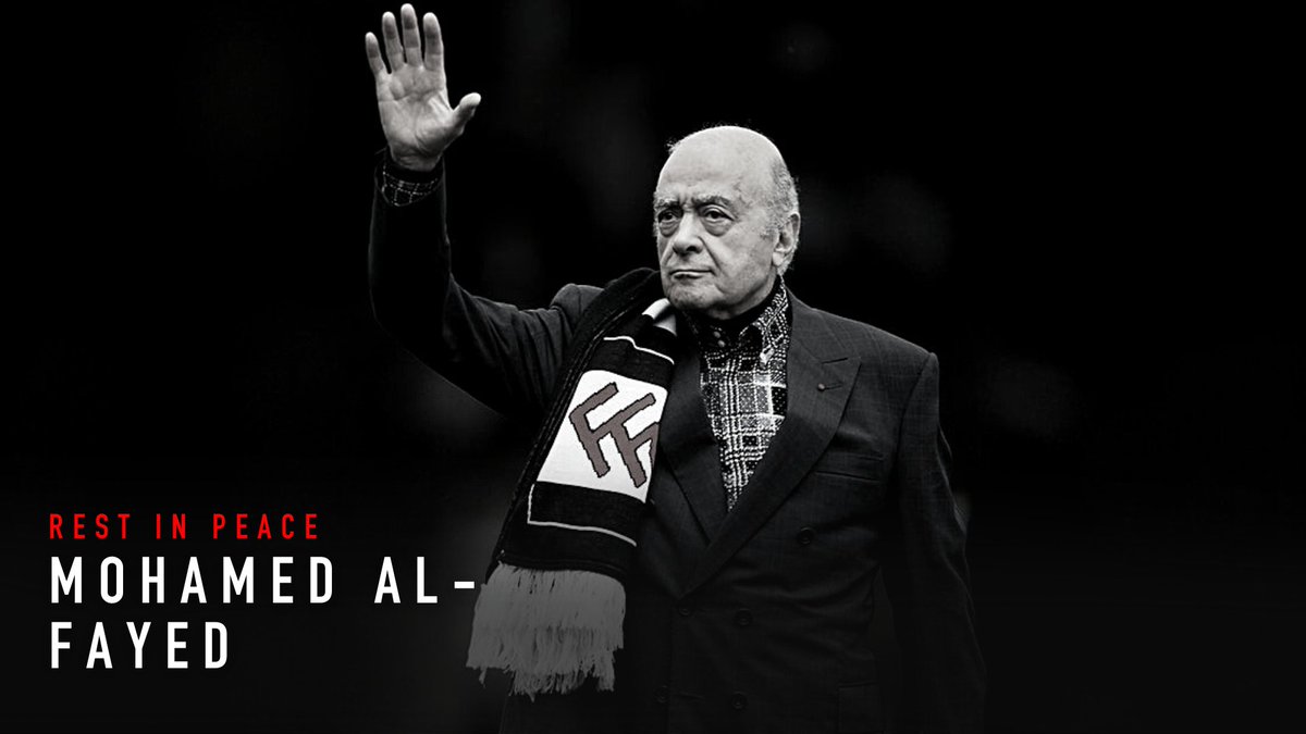 RIP to the man who took Fulham to heights we never thought imaginable. Rest easy chairman Mo 🙏