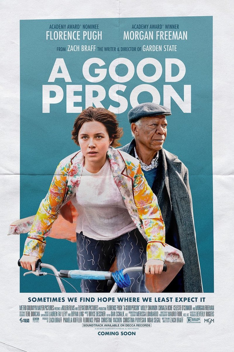 Gabrielocampob's tweet photo. Disponible en #PrimeVideo, la hermosa "Una buena persona" del director Zach Braff. Protagonizada por dos grandes actores: Morgan Freeman y Florence Pugh. Una cinta que habla sobre la amistad, la compasión y el perdón, para superar la culpa y el dolor tras una tragedia. https://t.co/KlcXXZe88T