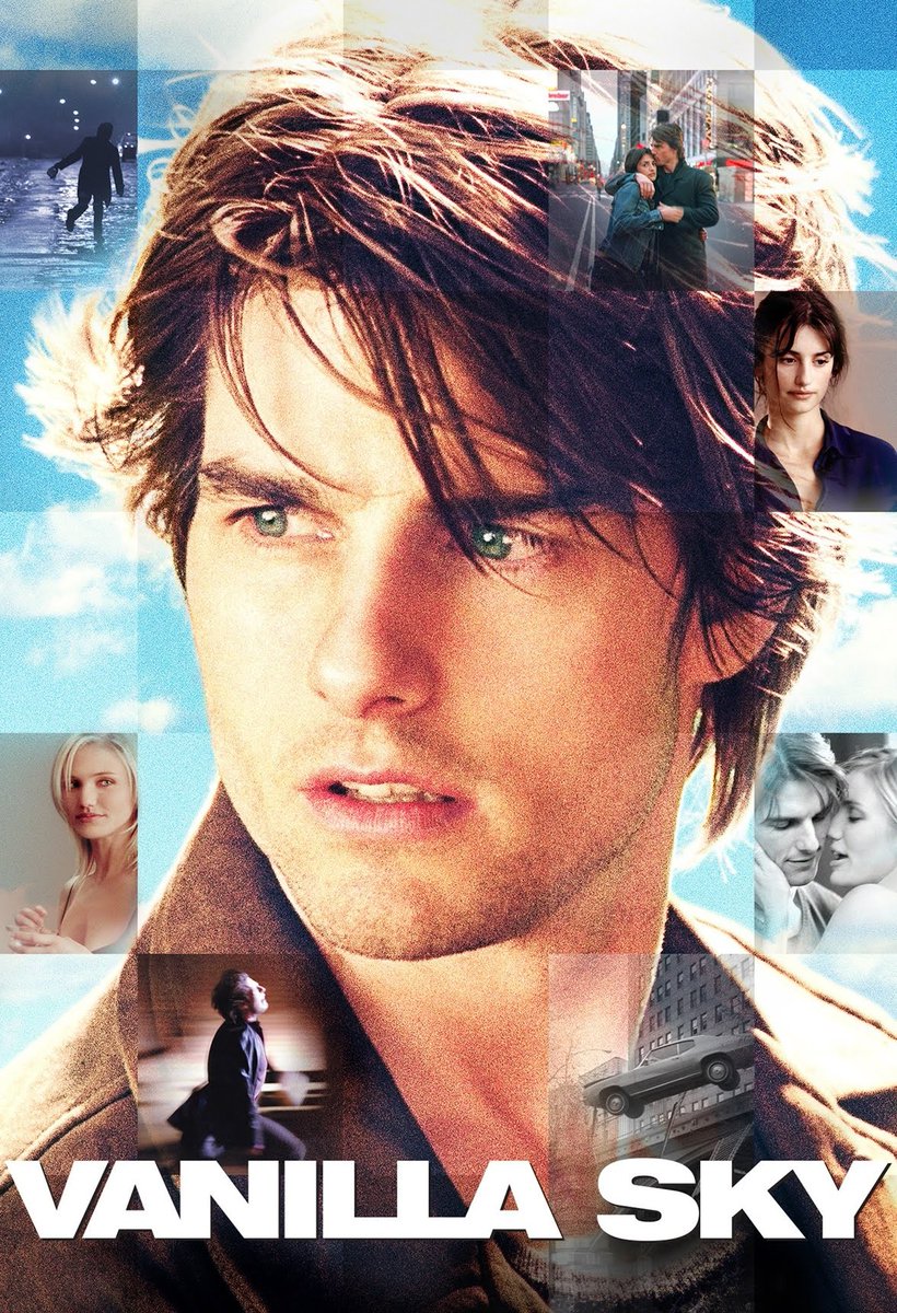 🎫 Vanilla Sky 📅 2001 📽 Cameron Crowe #️⃣ #TomCruise #PenelopeCruz #CameronDiaz #KurtRussell #JasonLee #NoahTaylor #TildaSwinton #VanillaSky #NowWatching #FilmTwitter #MoviePosters