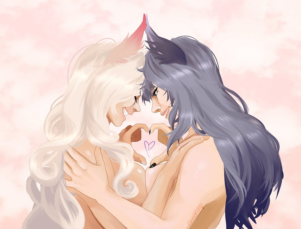 LadyShezka's tweet photo. @BrattyBoyBlue THIS AMAZING MOFO done got me again! This time, their OCs, Nix and Dia!

This was so cute I went into a diabetic coma drawing this. True story. https://t.co/OKePgL79C8