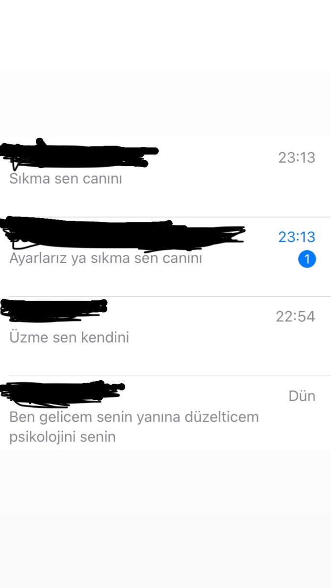 bana gelen mesajlar