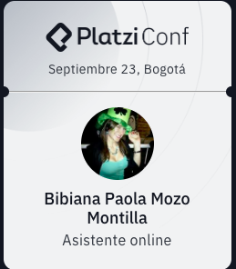 ¡Ya tengo mi entrada para PlatziConf! El evento de tecnología más esperado. 
Regístrate, las entradas son limitadas  platzi.com/conf/og/@Bibim… 

Esperando con ansias la #PlatziConf 
#iA